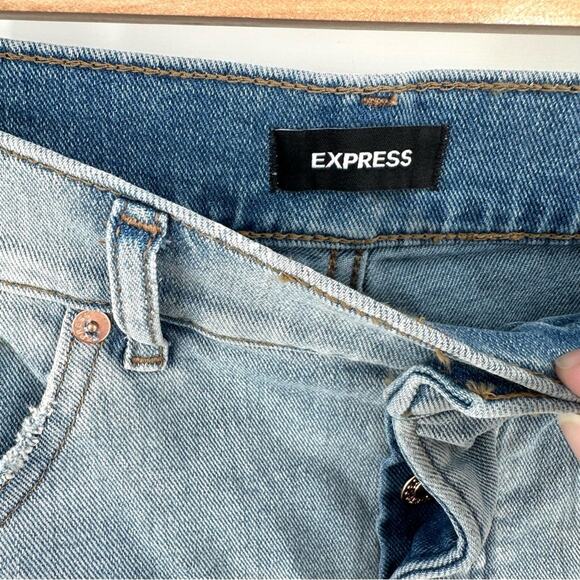 Express Straight Ankle High Rise Button Fly Jeans Size 6S - Picture 5 of 9